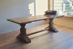 240cm echt EIKEN klooster eettafel landelijk/robuust, Ophalen, Gebruikt, 200 cm of meer, Vijf personen of meer
