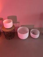 Kristallen Klankschalen Set (3 stuks), Muziek en Instrumenten, Overige Muziek en Instrumenten, Ophalen, Gebruikt