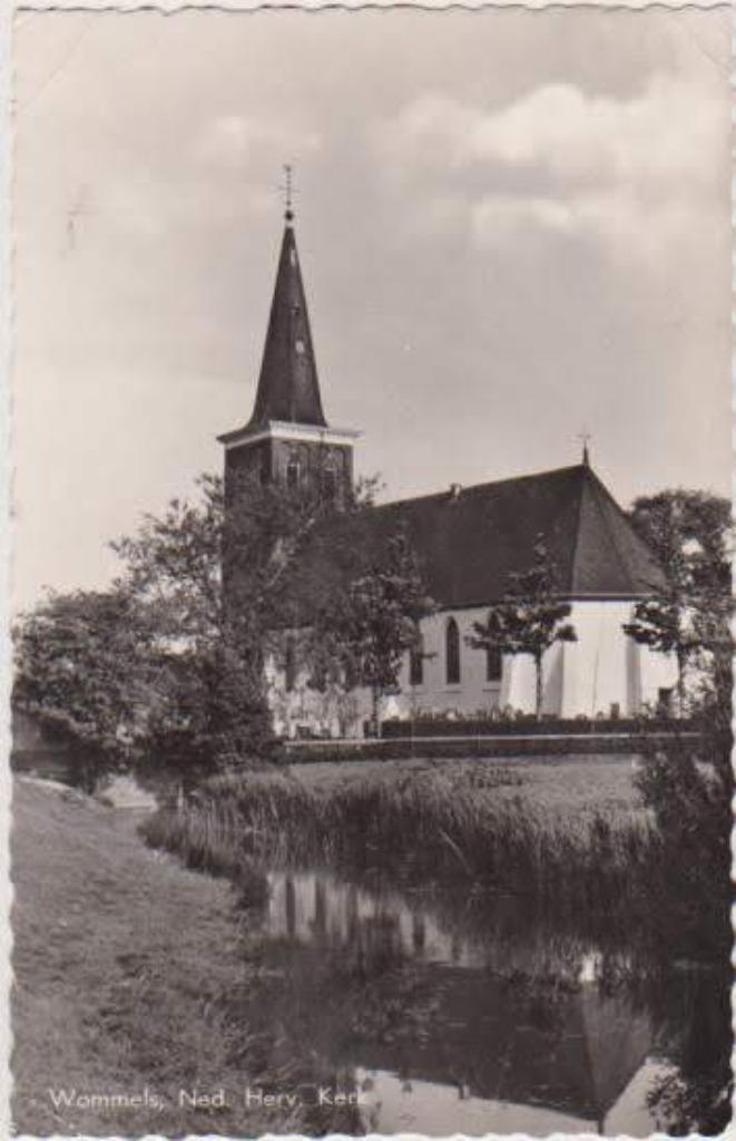 Wommels, nh kerk, Verzamelen, Ansichtkaarten | Nederland, Gelopen, Friesland, Ophalen of Verzenden