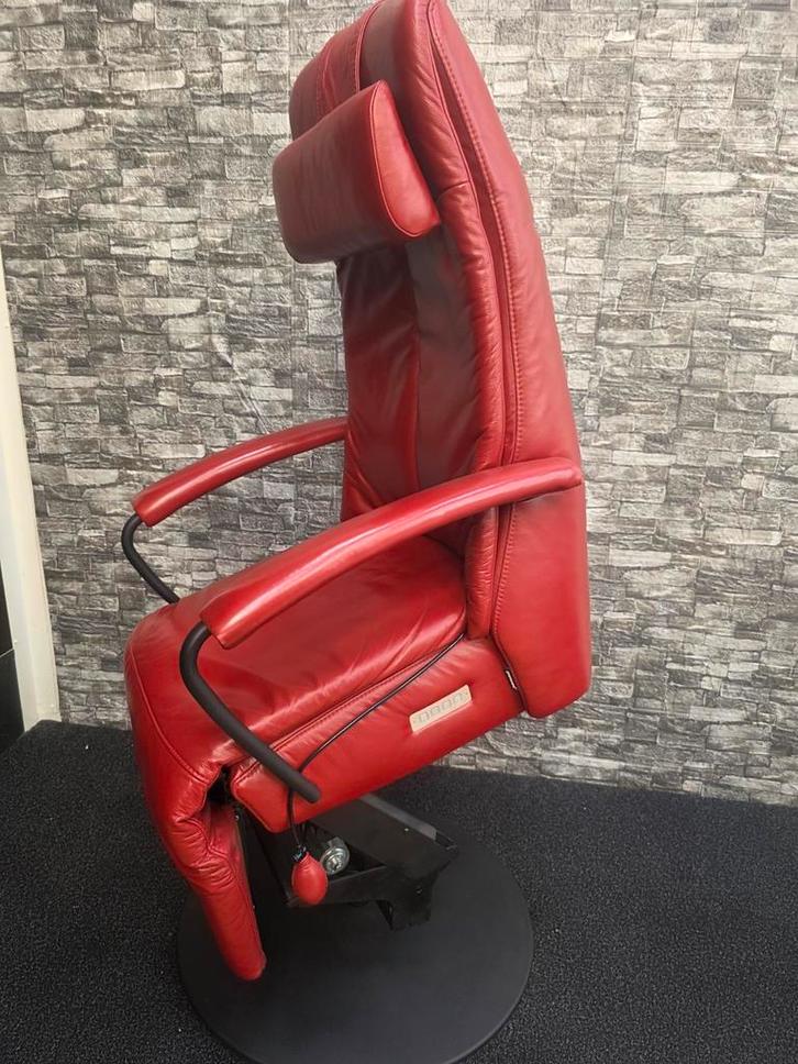 Prominent s100 sta op stoel ACCU relax fauteuil draai, Huis en Inrichting, Fauteuils, Zo goed als nieuw, Leer, 50 tot 75 cm, Minder dan 75 cm