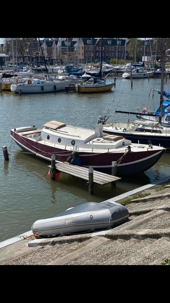 Tholense schouw 8 meter deels opknap, Watersport en Boten, Platbodems, Gebruikt, 6 tot 9 meter, Staal, Ophalen of Verzenden