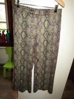 F1513 ZARA TRAFALUC L broek animal print stretch ribtricot, Zara, Lang, Maat 42/44 (L), Bruin