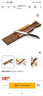 Nieuw in de verpakking worst plank met steakmes, Ophalen of Verzenden, Nieuw, Rvs of Chroom