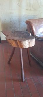 Houten Bijzonder Tafel Boomstam, Ophalen, Minder dan 55 cm, Rond, Zo goed als nieuw