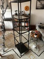 VITTSJÖ Stellingkast, zwartbruin/glas, 51x175 cm, Huis en Inrichting, Kasten | Vitrinekasten, Ophalen, 50 tot 100 cm, Zo goed als nieuw