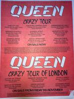 Paginagrote A3 advertentie QUEEN Crazy tour, Ophalen of Verzenden