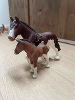 Schleich Horse club paard en veulen, Ophalen of Verzenden, Zo goed als nieuw, Paard, Beeldje of Figuurtje