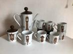 Compleet Theeservies met Klokken Motief 15-delig.  Vintage l, Antiek en Kunst, Antiek | Servies compleet, Ophalen of Verzenden