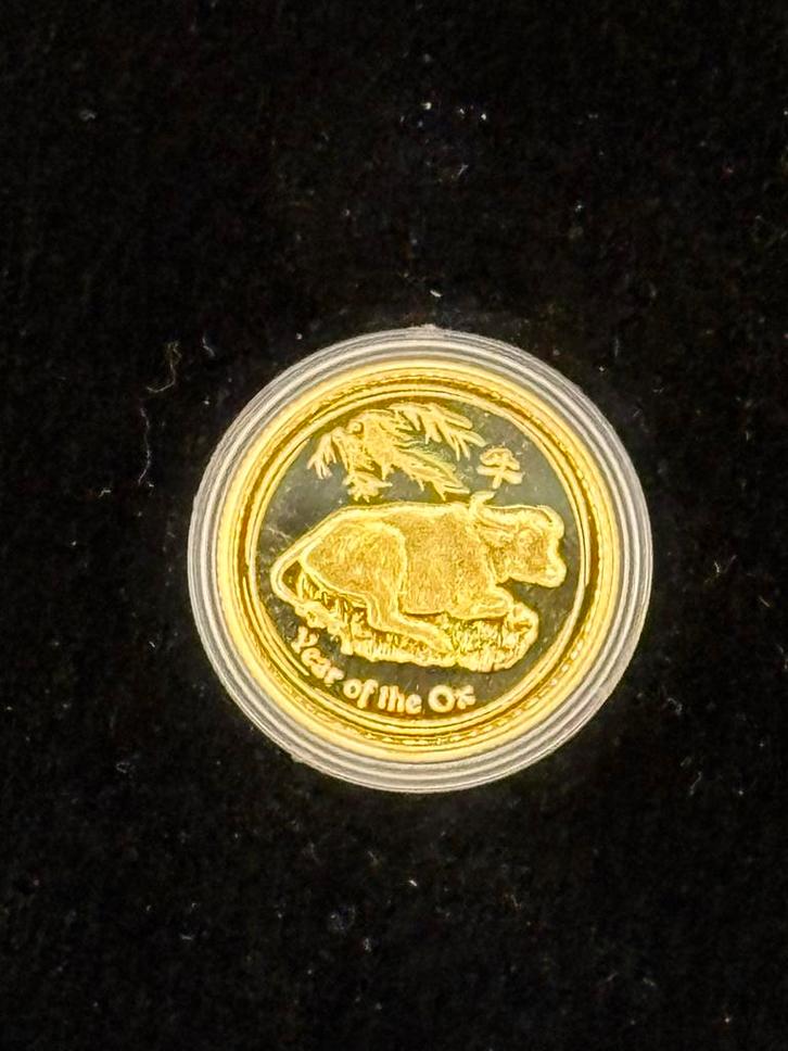 2009 Australië 15 Dollar Gouden Munt - Jaar van de Stier, Postzegels en Munten, Munten | Oceanië, Losse munt, Goud, Ophalen of Verzenden