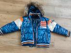 Glimmende blauw oranje witte SevenoneSeven Jas Maat 98 104, Gebruikt, Meisje, SevenoneSeven, Ophalen of Verzenden