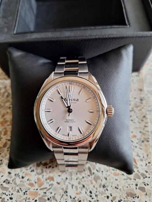 Alpina, Sieraden, Tassen en Uiterlijk, Horloges | Heren, Nieuw, Overige merken, Staal, Leer, Ophalen of Verzenden