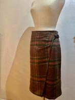 Pauw 3 of 4 overslagrok leer riempje bruine ruit 100%wol L62, Maat 38/40 (M), Bruin, Ophalen of Verzenden, Zo goed als nieuw