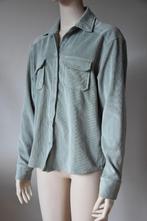 Blauw/groene blouse met ribstof, Blauw, Ophalen of Verzenden, Costes, Maat 36 (S)