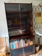 Vitrinekast met glazen schuifdeuren & 6 planken, Huis en Inrichting, Kasten | Vitrinekasten, Ophalen, Met plank(en), 50 tot 100 cm