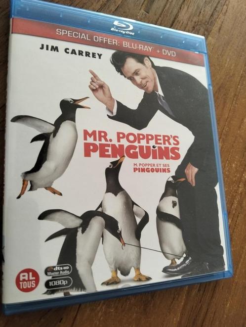 Blu ray+ Dvd Mr. Popper's Penguins Jim Carrey NLO, Cd's en Dvd's, Blu-ray, Zo goed als nieuw, Kinderen en Jeugd, Ophalen of Verzenden