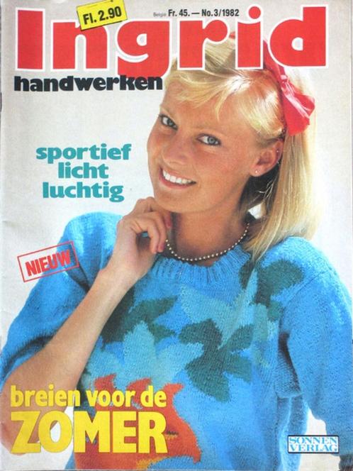 Handwerkblad Vintage Breien Zomer Groot Met patronen 1982, Hobby en Vrije tijd, Breien en Haken, Zo goed als nieuw, Breien, Patroon of Boek