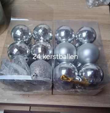 Kerstballen zilver disco beschikbaar voor biedingen