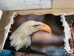 Perzisch Wandtapijt 50x70 cm – Amerikaanse Eagle, Meerdere dieren, Dwergpapegaai of Agapornis