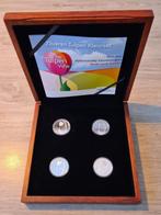 Nederland 4 x 5 euro Zilver Tulpenset in kleur Proof KNM, Koningin Beatrix, Zilver, Euro's, Verzenden