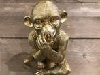 NIEUW !!!! Gouden aap zittend Light & Living 26 cm, Ophalen of Verzenden, Nieuw, Dier