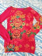Desigual cotton jumper with intricate embroideries. Size S, Nieuw, Ophalen of Verzenden, Rood, Desigual