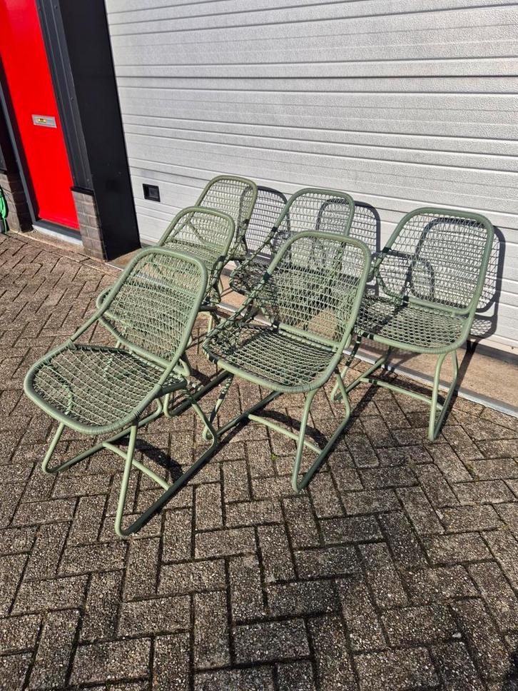 6x gebruikte fermob sixties stoelen cactus Prijs per stuk, Tuin en Terras, Tuinstoelen, Nieuw, Kunststof, Ophalen