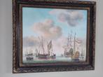 Schilderij Hollandse zeilschepen, Antiek en Kunst, Kunst | Schilderijen | Klassiek, Ophalen of Verzenden