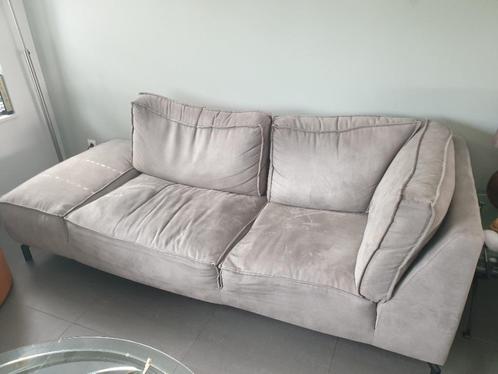 Te koop, stoffen hoekbank (licht antracietgrijs), Huis en Inrichting, Banken | Complete zithoeken, Zo goed als nieuw, Stof, Ophalen