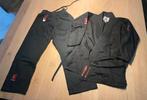 Matsuru Zwart Jiu Jitsu / Karate Pak - Maat 110 & 120, Sport en Fitness, Vechtsporten en Zelfverdediging, Maat XS of kleiner, Ophalen of Verzenden