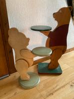 Houten Beren met Presenteerblaadje - Set van 2 Butlers, Antiek en Kunst, Kunst | Designobjecten, Ophalen of Verzenden