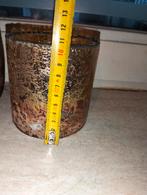 Mooi brocante waxine glas glaasje kandelaar, Overige materialen, Gebruikt, ., Ophalen of Verzenden