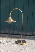 Jaren '70 messing tafellamp, Gebruikt, 50 tot 75 cm, Vintage, Ophalen of Verzenden