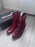 Jan Jansen Rode Leren Laarsjes Maat 36, Ophalen of Verzenden, Gedragen, Rood, Lage of Enkellaarzen