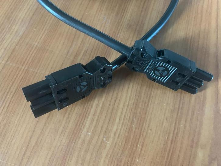 Wieland GST18 Aansluitkabels – 3-polig, 1.5 mm², plug & play, Doe-het-zelf en Verbouw, Elektra en Kabels, Zo goed als nieuw, Stekker