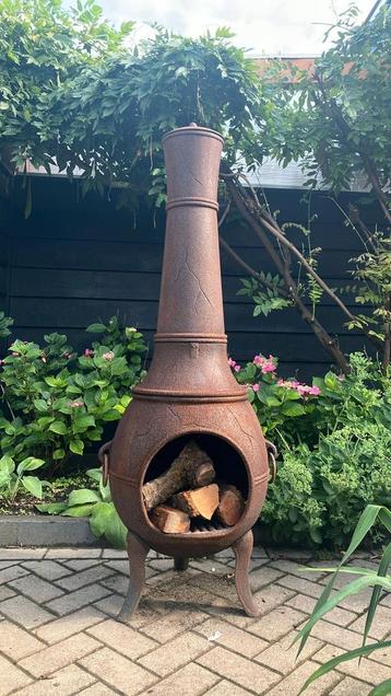 Robuuste zware kwaliteit gietijzeren tuinhaard 145 hoog !!! beschikbaar voor biedingen