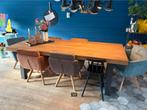 6 draaibaar stoelen, Huis en Inrichting, Stoelen, Ophalen, Gebruikt, Bruin, Vijf, Zes of meer stoelen