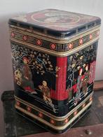 Oud groot chinees thee opberg blik, Verzamelen, Blikken, Ophalen of Verzenden, Gebruikt, Thee