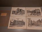 Arie Emens - Groningen 1945 - 4 Litho's, Antiek en Kunst, Ophalen of Verzenden