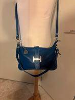 Leren dames crossbody Italy, Ophalen of Verzenden, Gebruikt, Blauw, Schoudertasje