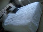 brocante,sprei, sierdeken  240 x 250 brocante 100 % katoen, Wit, Overige typen, Tweepersoons, Ophalen of Verzenden