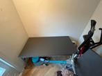 Tafel met metalen poten 160x80x76cm antraciet grijs Gebruikt, Ophalen, Kunststof, Gebruikt, 50 tot 100 cm