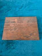 Koperen cliché / drukplaat kantoor / bibliotheek, Verzamelen, Ophalen of Verzenden, Gebruikt, Sigarenbandjes