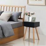 Nachtkastjes 2 st 40x30x61 cm massief grenenhout zwart, Minder dan 45 cm, ,, Nieuw, Ophalen of Verzenden