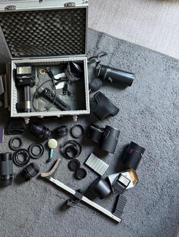 Vintage Camera Set - Chinon OP5+ Accessoires beschikbaar voor biedingen