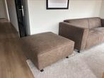 Mooie Montel 2,5 bank 1,5 jaar oud en hocker van 100x100 cm, Huis en Inrichting, Ophalen, Zo goed als nieuw