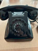 Zwarte bakelieten PTT telefoon, Telecommunicatie, Ophalen, Gebruikt, Met draaischijf