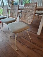 3 eetkamerstoelen met rotan rugleuning, Ophalen, Gebruikt, Overige kleuren, Drie