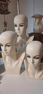3 Vintage Etalage hoofden jaren 60, Ophalen