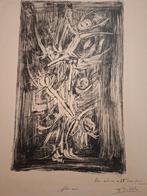 Litho Wilde Bloemen - Gesigneerd G. Keller, Antiek en Kunst, Kunst | Etsen en Gravures, Ophalen of Verzenden