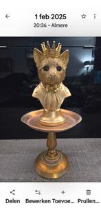 Gouden dierenbeeld op voetstuk, Ophalen of Verzenden, Nieuw